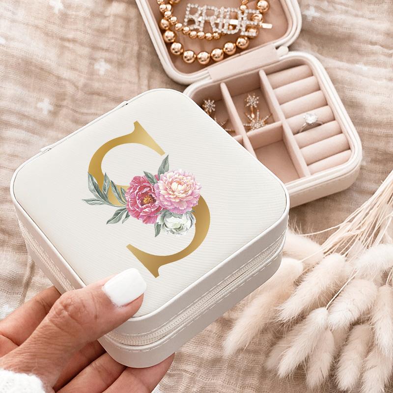

Jewelry Pouches Organizer Display Travel Case Boxes Locket Necklace Box Storage Earring Ring Holder Bridesmaid Gifts