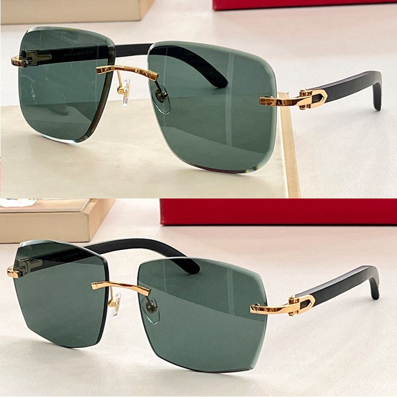 

Man Carti Glasses sunglasses for man american eyewear Fashion Frameless Rectangle Coating Sunglass UV400 Evidence Eyeglass Wooden Eyewear Eyelgasses