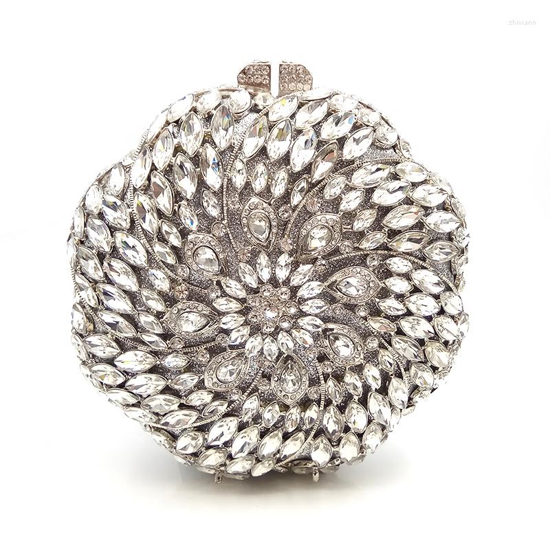 

Evening Bags Ladies Quality Handbag Bridal Wedding Party Purse Women Bag Diamond Luxury Clutches Elegant Crystal, Send pictures