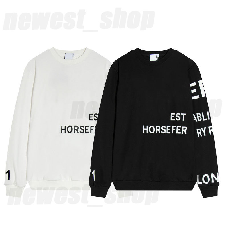

designer mens hoodies Sweatshirts black luxury classic London england horse letter long sleeve long sleeve pulover Hoody cotton casual simple clothing, White