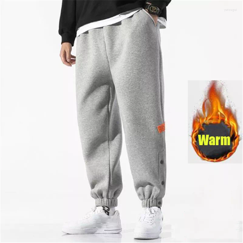 

Men's Pants Winter Sweatpants Men Casual Warm Outdoor Plus Velvet Loose Trousers Comfort Jogger Sports Pantalones Deportivos2023, Black sweatpants