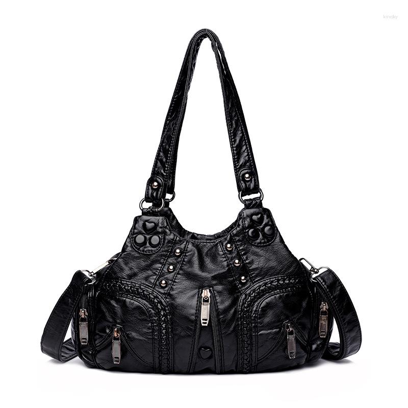 

Evening Bags Women's Bag Small Handbags Satchel Top-handle Handbag PU Shoulder Dumpling Pack Multi-pockets Phone Money, Black