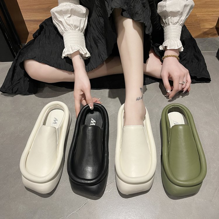 

Slippers Platform Women's Slippers Soft Sole Designer Sandals Novelty Beach Shoes Summer Slippers Personality Platform Toe Slippers 230203, Black