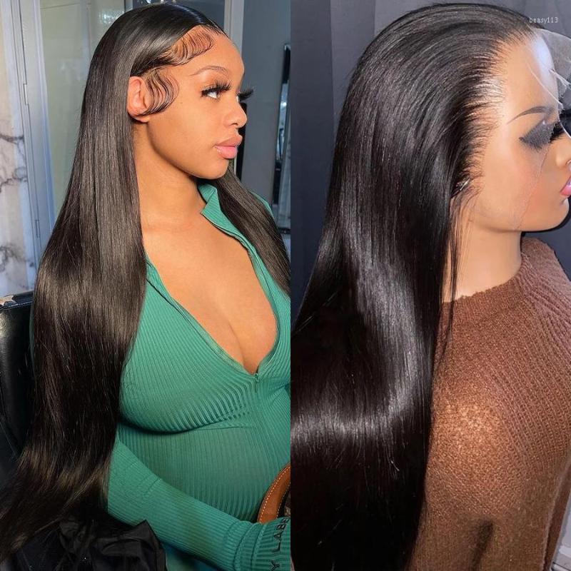 

Luvin Bone Straight 13x6 Transparent Lace Front Human Hair Wigs 28 30 Inch 13x4 Frontal Wig Preplucked With Baby For Women, 13x4 lace wig