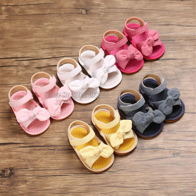 

First Walkers Fashion Baby Girls Cute Bowknot Princess Toddler Infant Flat Soft Sole Summer Sandals Non-slip Shoes, Blue