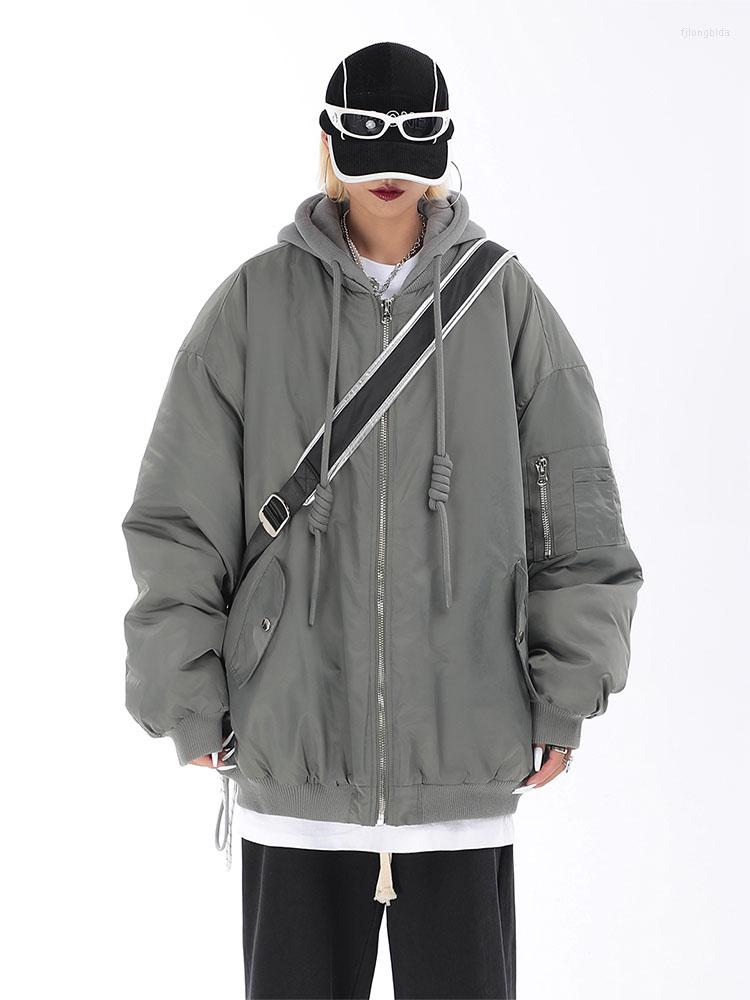 

Women' Trench Coats Short Autumn Winter Jacket Women Warm Hooded Down Cotton Parkas Female Casual Loose Outwear Korean Cotton-padded Coat, Black