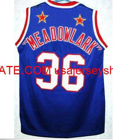 

#36 HARLEM GLOBETROTTERS JERSEY MEADOWLARK LEMON SEWN Basketball Jersey Size S-4XL 5XL custom any name number jersey, Black men s-4xl