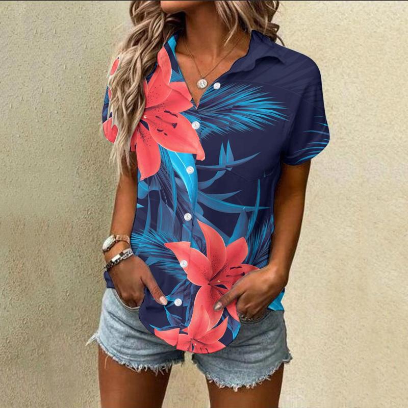 

Women' Blouses Yoga Long Sleeves Under Shirt With Womens Spring Summer Flower Printed Short Sleeve V Neck Floral Sweat Shirts For Women, Pink
