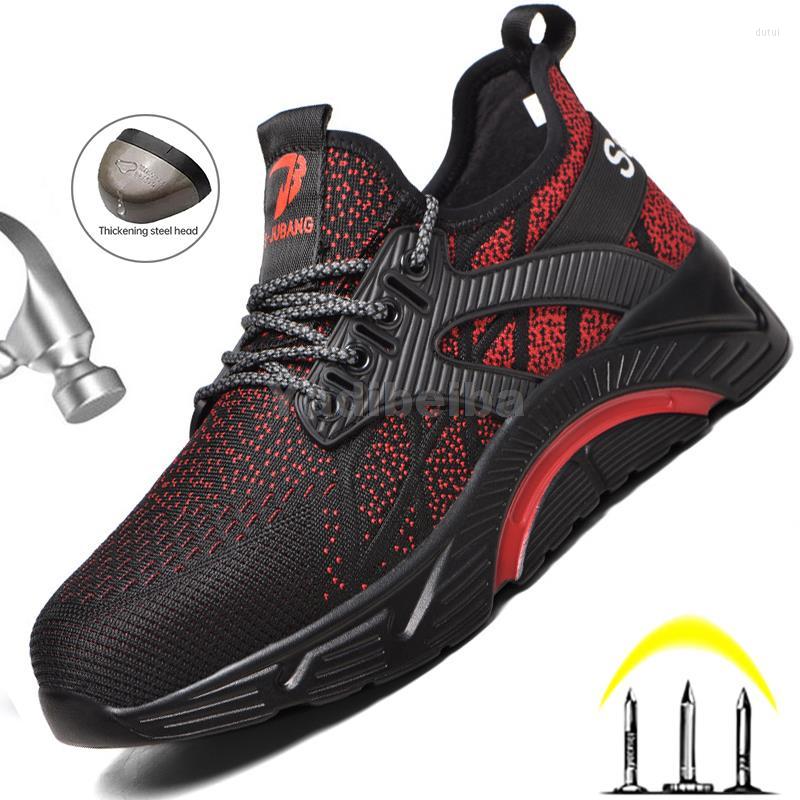 

Boots 2023 Safety Shoes Men Women Steel-Toe Work Men's Indestructible Breathable Sneakers Industrial Shoe, Ld682-black