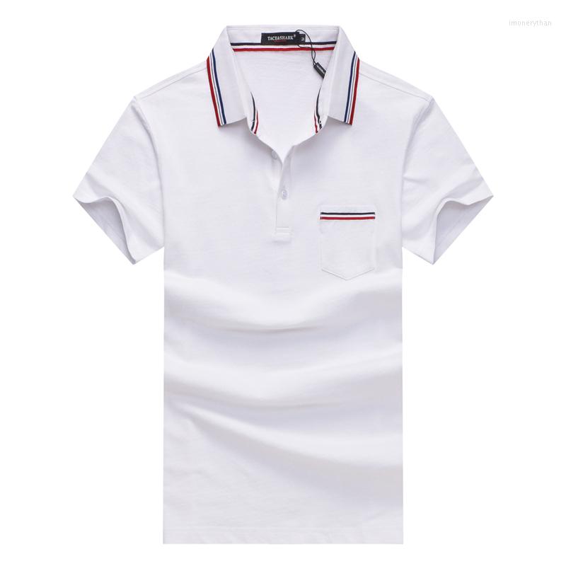 

Men's Polos Clothing Style Men Polo Shirt Business Casual Solid Male Short Sleeve Breathable Embroidery, 11