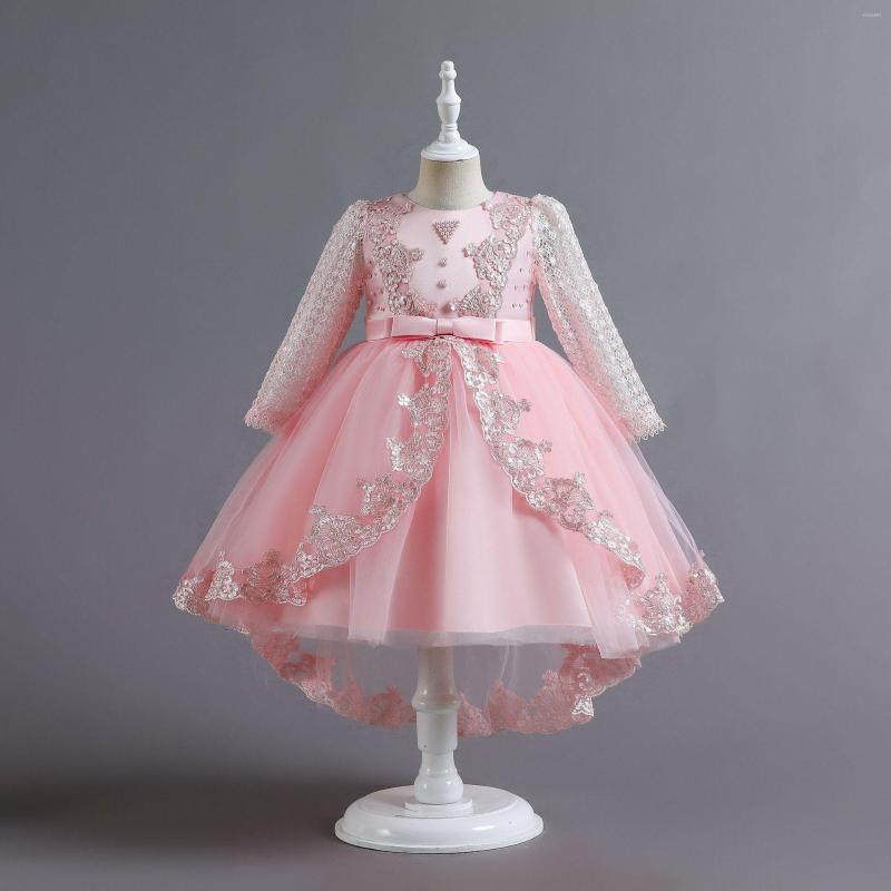 

Girl Dresses Formal Teenager Kids Evening Dress For Girls Trailing Children Costume Wedding Prom Gowns Princess 6 8 10 12 Years, Picture shown
