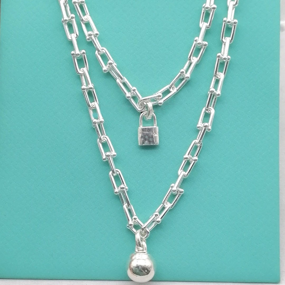 

Luxury Fashion hardwear jewelry necklace designer a Horseshoe pendants series necklaces Rose Gold Platinum long Chain diamonds adult jewellery for woman