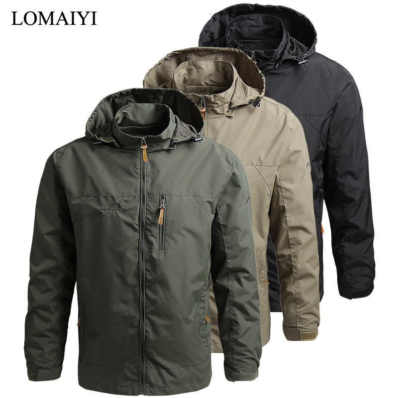 

Mens Jackets Spring Windbreaker Man Oversize 7XL Windshield Jacket Men Autumn Coat Camping Male Work Wear Clothes AM453 230203, Khaki