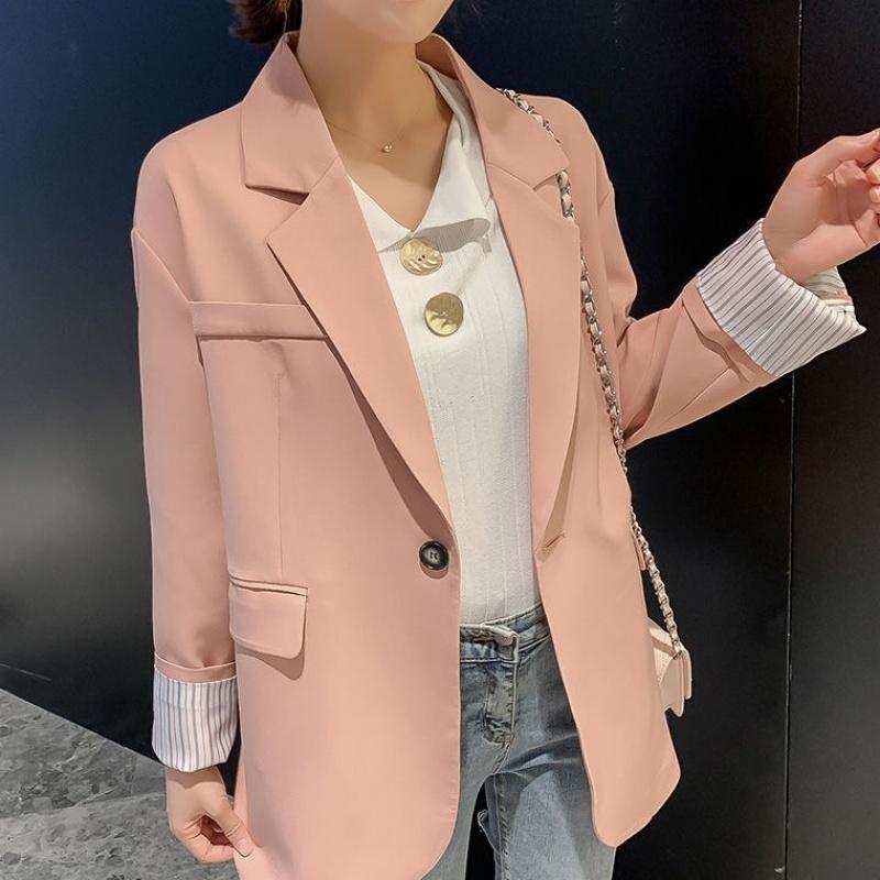 

Women' Suits & Blazers Autumn Spring Casual Woman Jackets Loose Oversize Mujer Blazer For Women Plus Size Xl Female Cotton Coat Ladies Oute, Beige