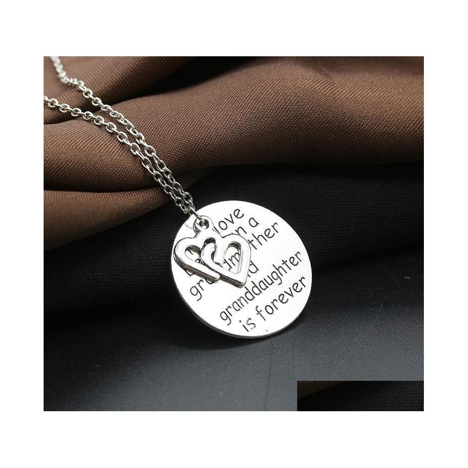 

Pendant Necklaces Letter Necklace Tag Engraved Grandmother Family Drop Delivery Jewelry Pendants Dhqa7