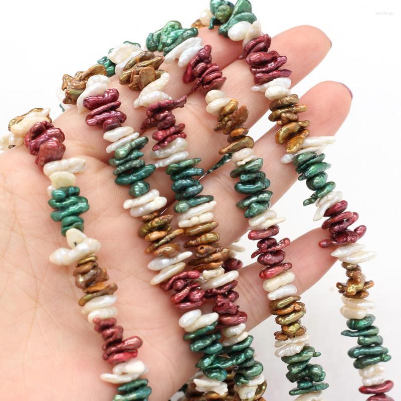 

Beads Natural Pearl Recycled Colored Alien Baroque For Jewelry Making DIY Elegant Necklace Bracelet Accessories 36CM