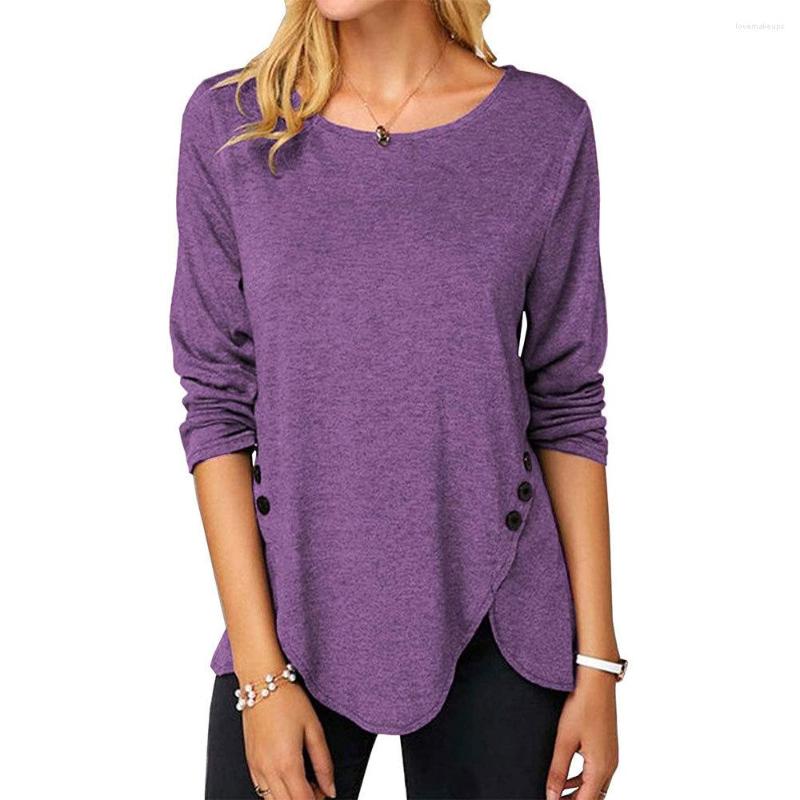

Women's T Shirts Long Sleeved Solid Color Crew Neck Winter Casual Top Gray, Black