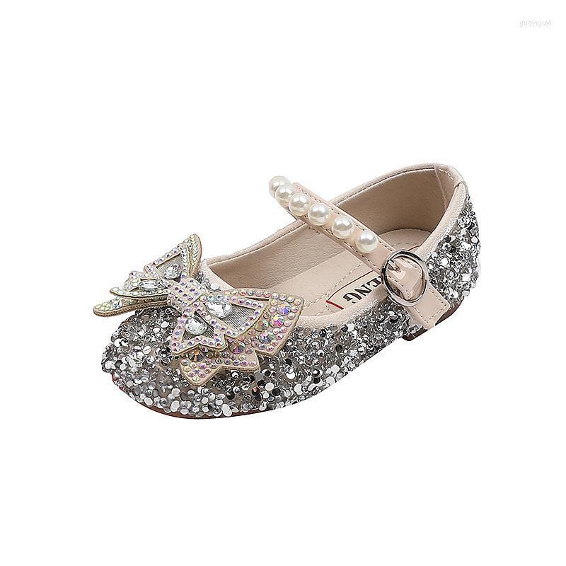 

First Walkers 12-16cm Brand Baby Girls Princess Dress Shoes For Birthday Bling Pearls Rhinestones Toddler Flats, Pink
