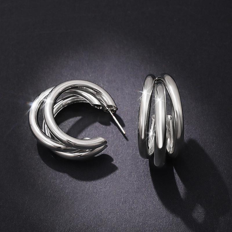 

Stud Earrings Korean Fashion For Women 2023 Party Girl Gift Modern Round Piecing Bohemian Statement Geometric