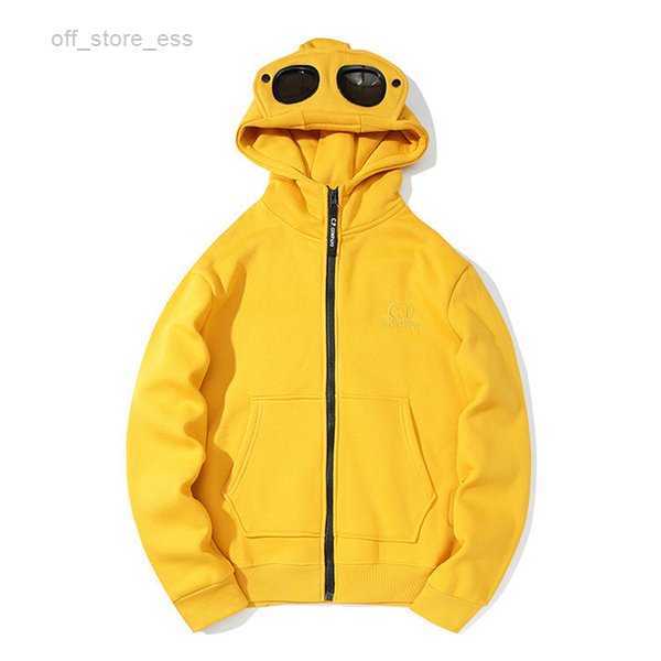 

Men Hoodie Autumn Winter Round Lens Cp Sweatshirt Pure Cotton Zipper Hooded Fleece Korean Harajuku Oversized Jacket 1 EUE7, Yellow