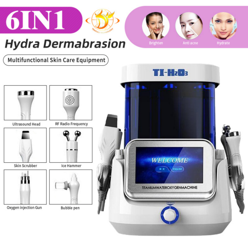 

Slimming Machine Ti-H2O3 Hydro Dermabrasion Oxygen Skin Scrubber Bio Handle Anti-Aging Hydrofacial Water Peel
