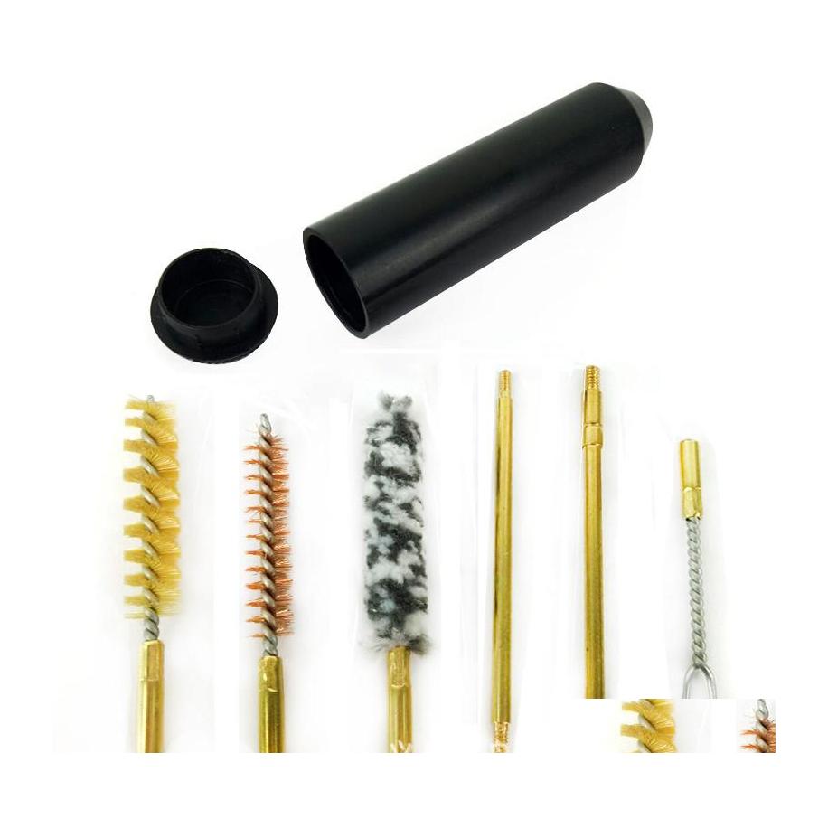 

Others Tactical Accessories Airsoft Ar 15 M16 Cal.38/357/9Mm Pocket Size Pistol Cleaning Kit For Hunting Shooting Drop Delivery Gear Dhwqx, As shown