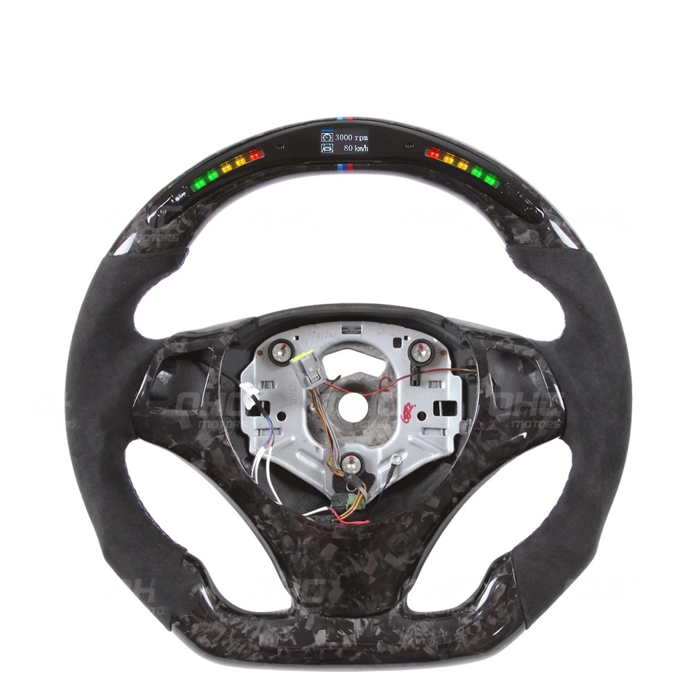 

LED Performance Steering Wheels For E82 E90 E87 E91 E92 E93 LED Forged Carbon Fiber Driving Wheel