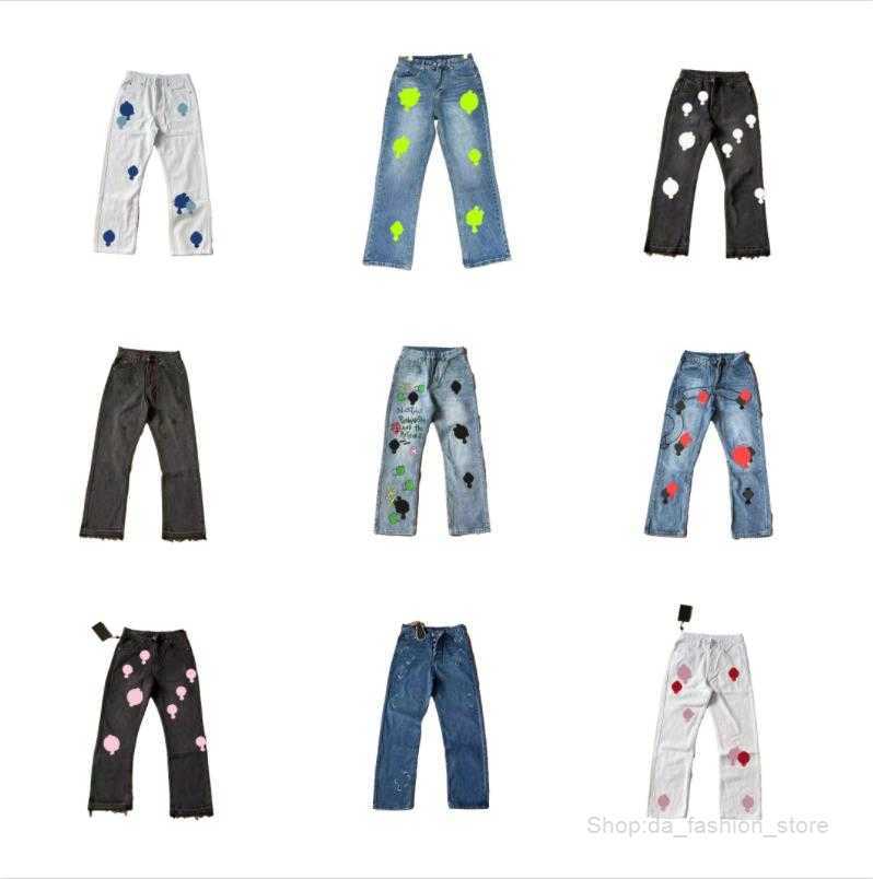 

Print Designer Men Jeans Cross-skin Washed Jean Chromeheart with High Waist Mens Lovers Chromees Loose Rework Process Chrome3size -36