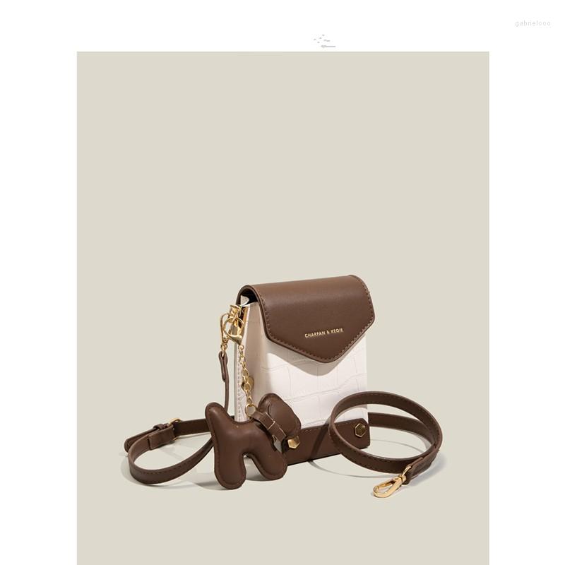 

Duffel Bags Maxdutti England Style High Street Retro Patchwork Color Contrast Dog Bag Design Messenger Small Square Armpit Women's, Picture color