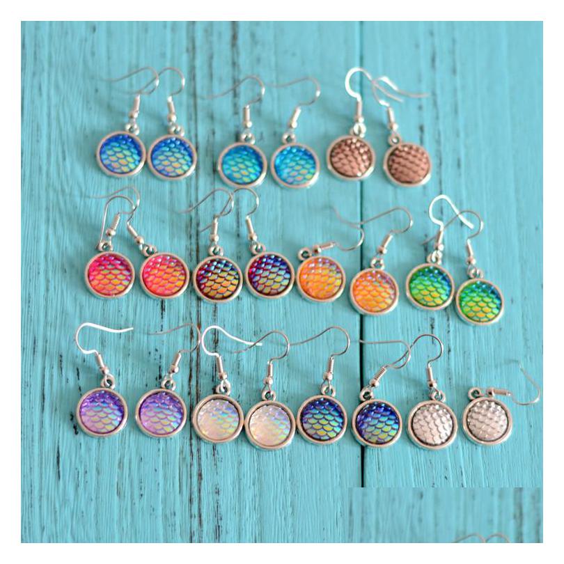 

Charm 8Pcs Mixed Round Mermaid Earring Sier Plated Drop Earrings Jewelry For Women Love Wish Delivery Dhuzr