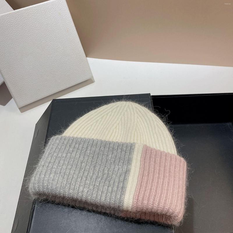 

Berets Unisex Winter Hat Triangular Luxury Designers Women Knitted Warm Hats In Autumn And Brimless Cap, Triangular fense