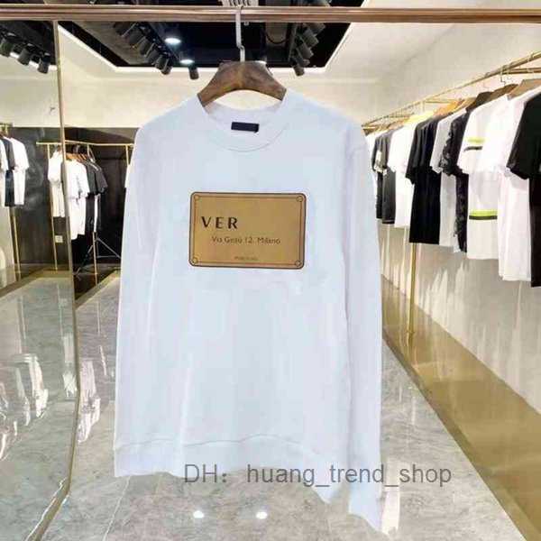 

Vers Designer Sweater Luxury Brand Medusa Sweatshirt Printed Crewneck Hoodie Loose Oversize Cotton Long Sleeve T-shirt Pullover Men' and 11, White