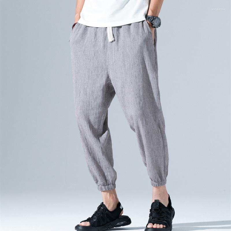 

Men's Pants Cotton And Linen Casual Harem Men's Jogging Harajuku Clothing Quick-drying Large Size Loose Leggings Street Style, Hui lan