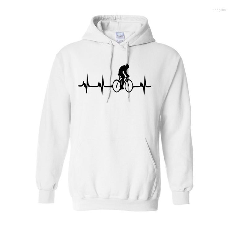 

Men's Hoodies Men 2023 Autumn And Winter Brand Sweatshirts Details About Bicycle Rider Heartbeat Tracksuit Jacket, White