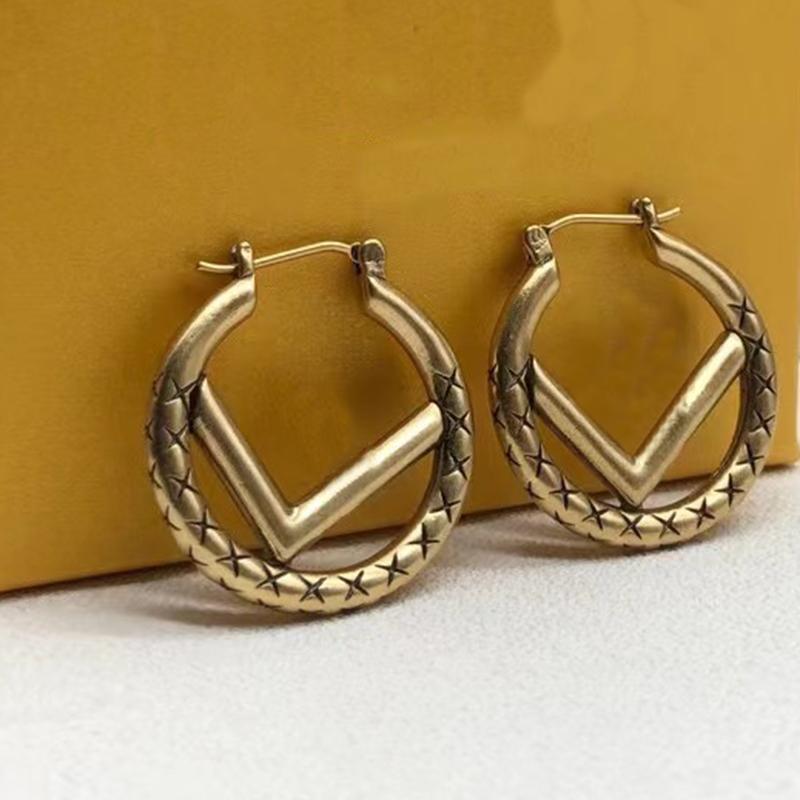 

2023 Designer Stud Earrings For Women Men Pearl Hoop Earring Luxurys Designers Letter F Stud Earrings Charm Gift D2201152Z