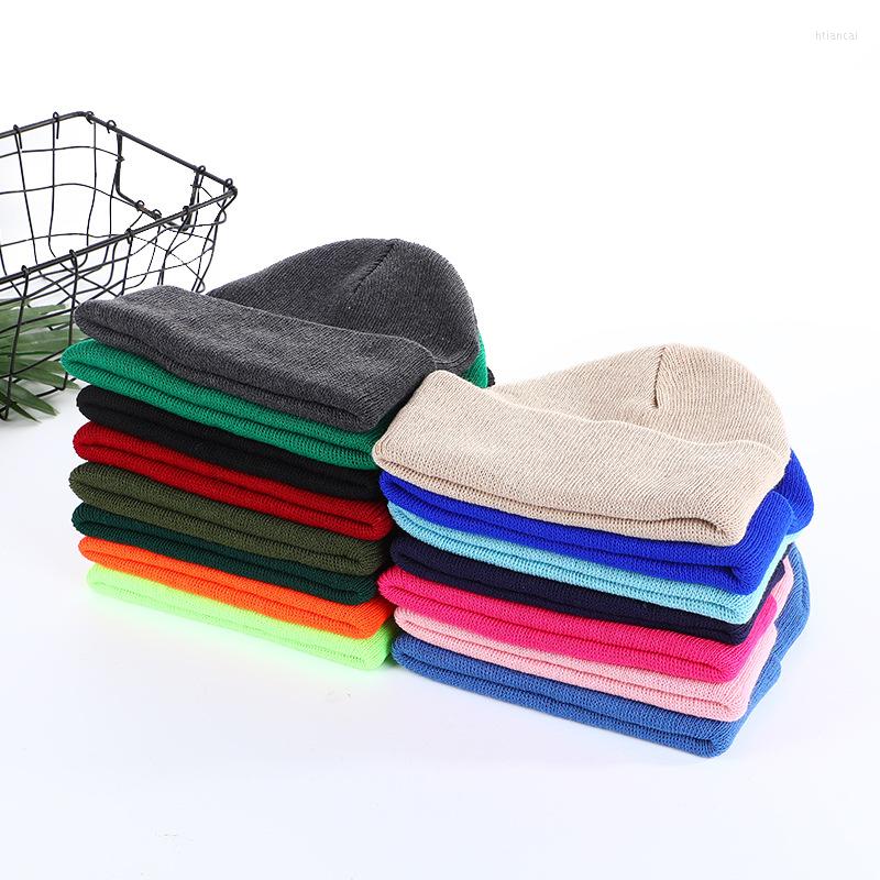 

Berets Unisex Cotton Solid Color Cute Hat Lady's Autumn Woman Beanie Warm Casual Winter, Orange