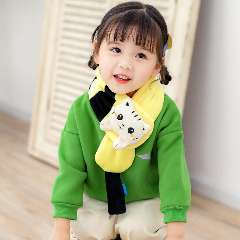 

Scarves Korean Children's Scarf Autumn And Winter Kitten Warm Windproof Girl Versatile Cartoon Boy's Neck ScarfScarves