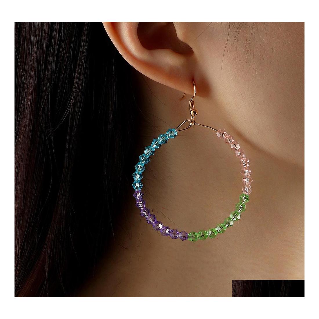 

Dangle Chandelier Bohemina Fashion Jewelry Hoop Earrings Colorf Resin Beaded Drop Delivery Dhx4P