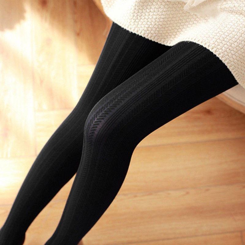 

Women Socks Autumn Winter Women's Tights Solid Soft Elastic Jacquard Cotton Slimming Stretchy Pantyhose 4 Colors Classic Hosiery, Coffee
