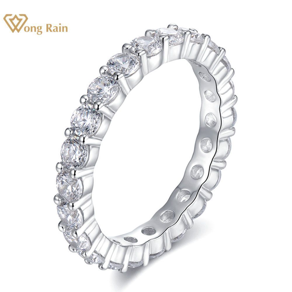 

Solitaire Ring Wong Rain 100% 925 Sterling Silver Created Gemstone Wedding Band Romantic Couple Fine Jewelry Gifts Wholesale 230202