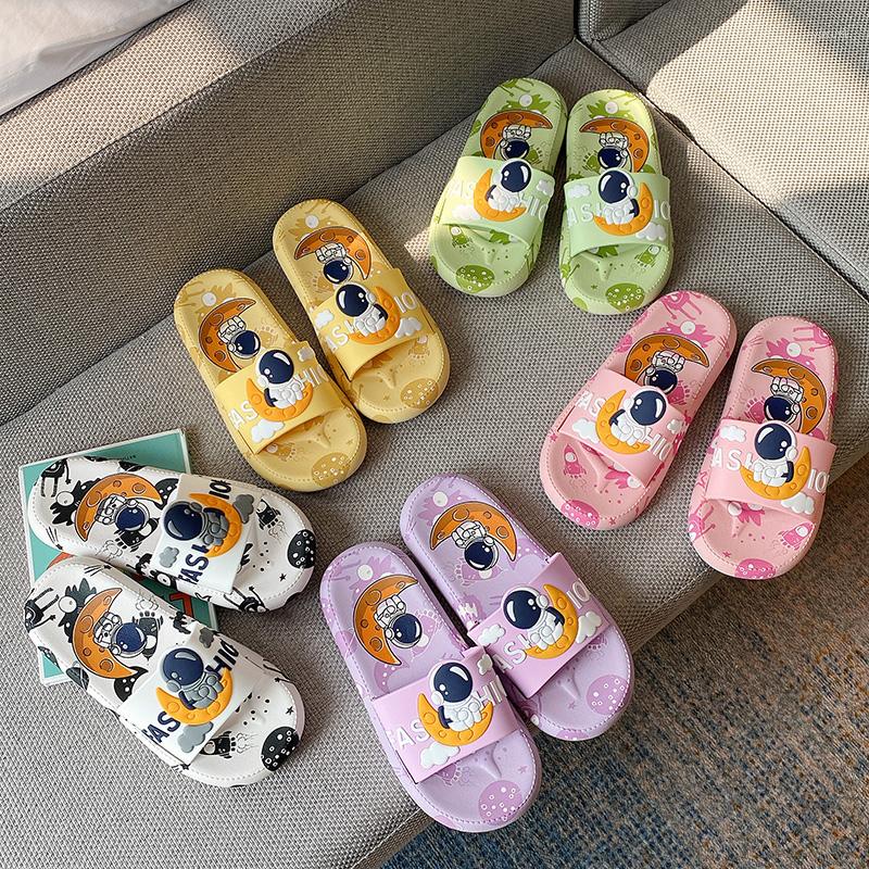 

Slippers 2023 Summer Women's Cartoon Flat Korean Style Cute Non-slip In, Green