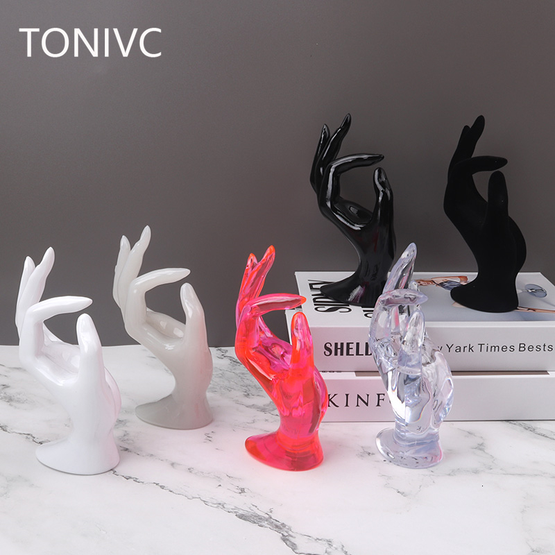 

Mannequin Wholesales Ok Hand Model Props Display Ring Organizer Bracelet Necklace Jewelry Counter Stand Holder 230202