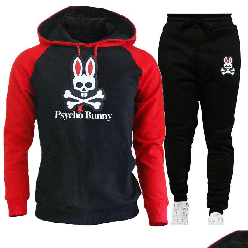 

Men'S Tracksuits Dunk Designers Clothes Listing Mens Sweatshirt Set Casual Men Sports Suit Fashion Women Hooded Psycho Bunny Sets Ja Dhurq, Gray