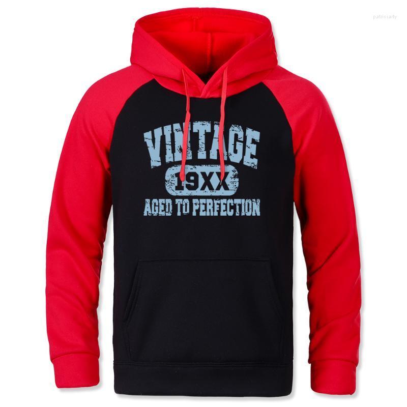 

Men' Hoodies & Sweatshirts Men Raglan Hood Vintage 19Xx Aged To Perfection Pattern Hip Hop Daily Sportswear Casual Fleece Slim Fit Hooded F, Yellow black