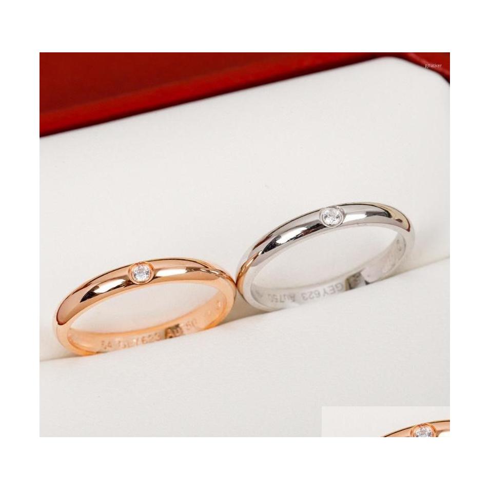 

Cluster Rings 2022 Trendy Luxury Designer Pure 295 Sterling Sier Jewelry For Women Diamond Wedding Engagement Hyperbole Top Quality Dhsiy