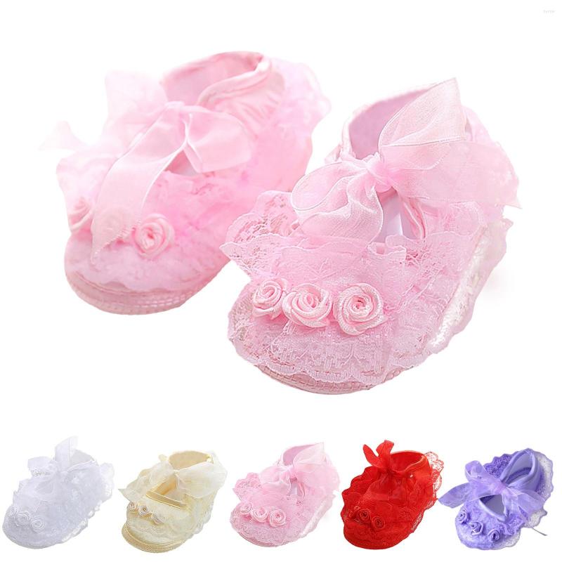 

First Walkers Baby Girl Shoes Cute Lace Floral Born Soft Soled Infant Toddler Princess For Girls Party, Pp