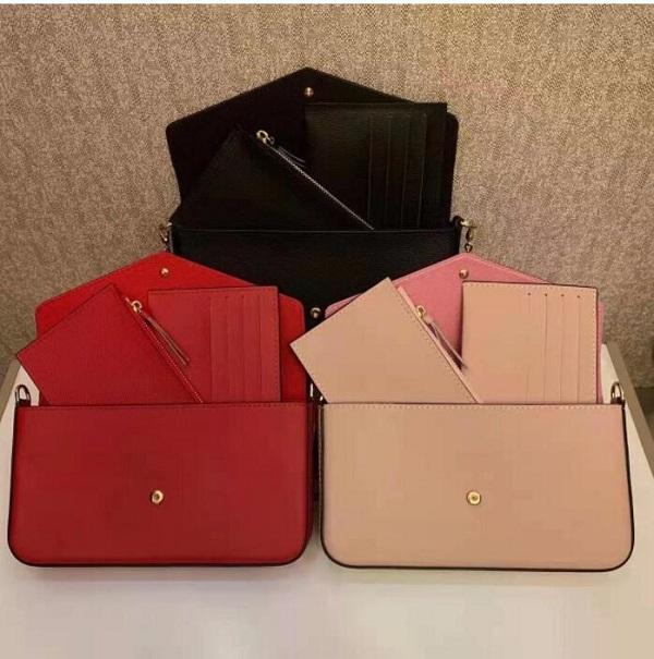 

1-2Designers POCHETTE 3 pcs/set Wallets Women embossing Leather Handbags Luxurys Womens Messenger Chain Shoulder Bag Clutch Crossb RQ, Customize