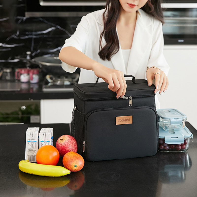 

Ice PacksIsothermic Bags Thickened Aluminum Foil Lunch Bag Portable Food Thermal Handbag Outdoor Camping Dessert Fruit FreshKeeping Shoulder Pouch Items 230203, Gray