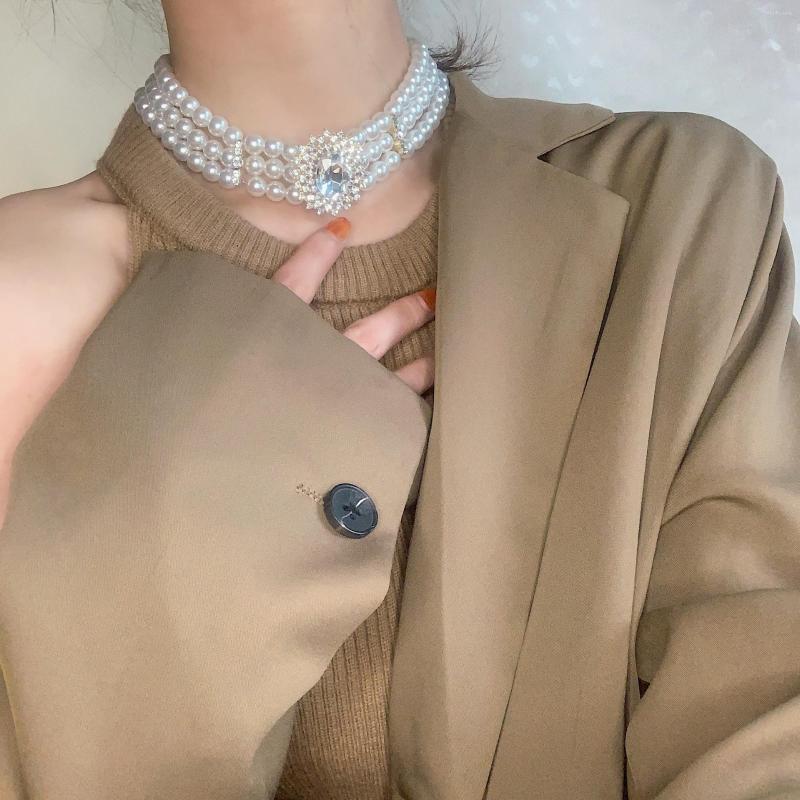 

Choker Women's Accessories Set Jewelry Fashion Elegant Imitation Pearl Necklace And Earing Wedding