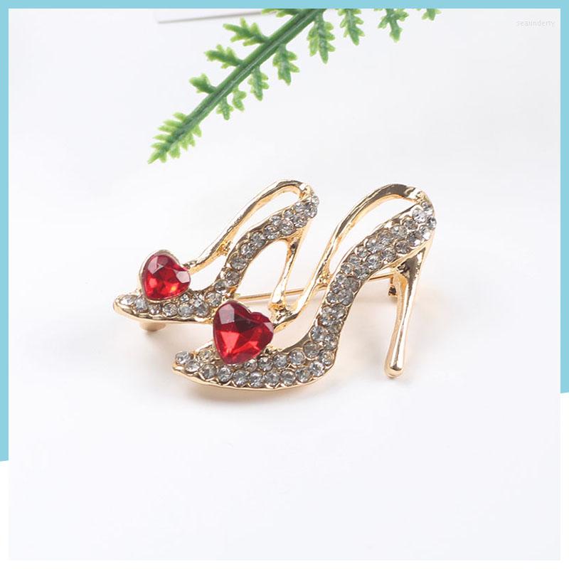

Brooches Light Luxury Girls' Rhinestone Heels Broochine Crystal Fashion Women's Pin Jewelry Suitable For Girls Gifts